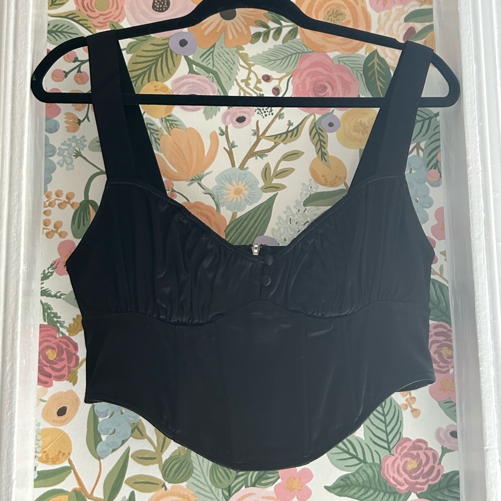 ZARA: SILK CORSET TOP. Size Medium!